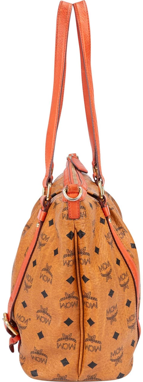 MCM MCM Visetos Monogram Shopper Shoulder Bag Bruin