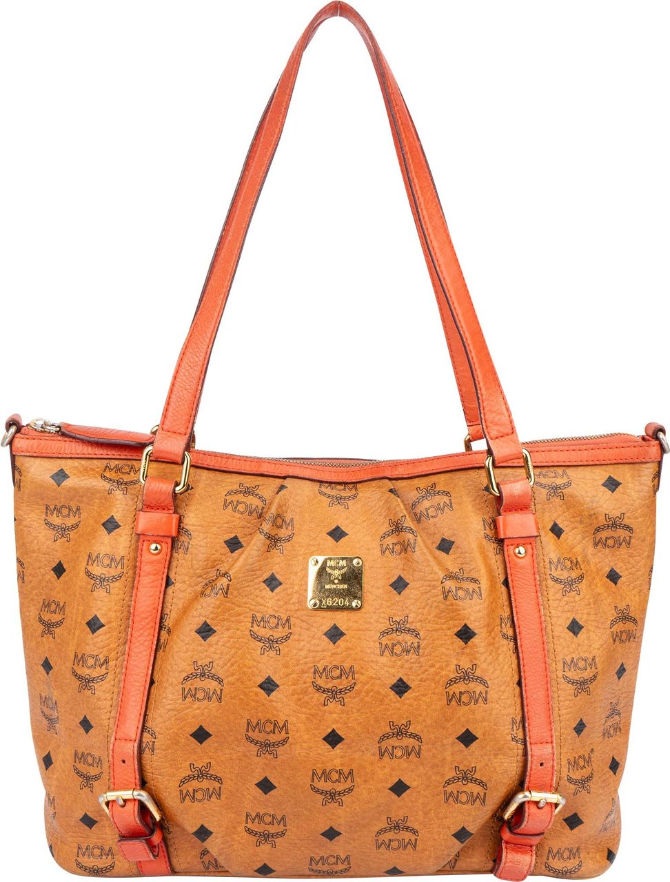 MCM MCM Visetos Monogram Shopper Shoulder Bag Bruin
