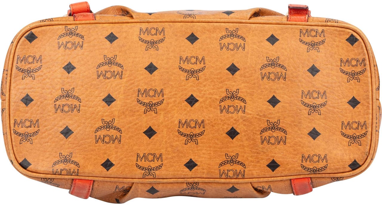 MCM MCM Visetos Monogram Shopper Shoulder Bag Bruin