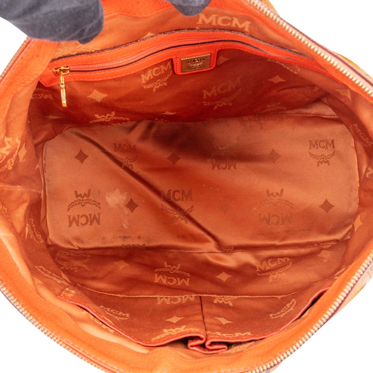 MCM MCM Visetos Monogram Shopper Shoulder Bag Bruin