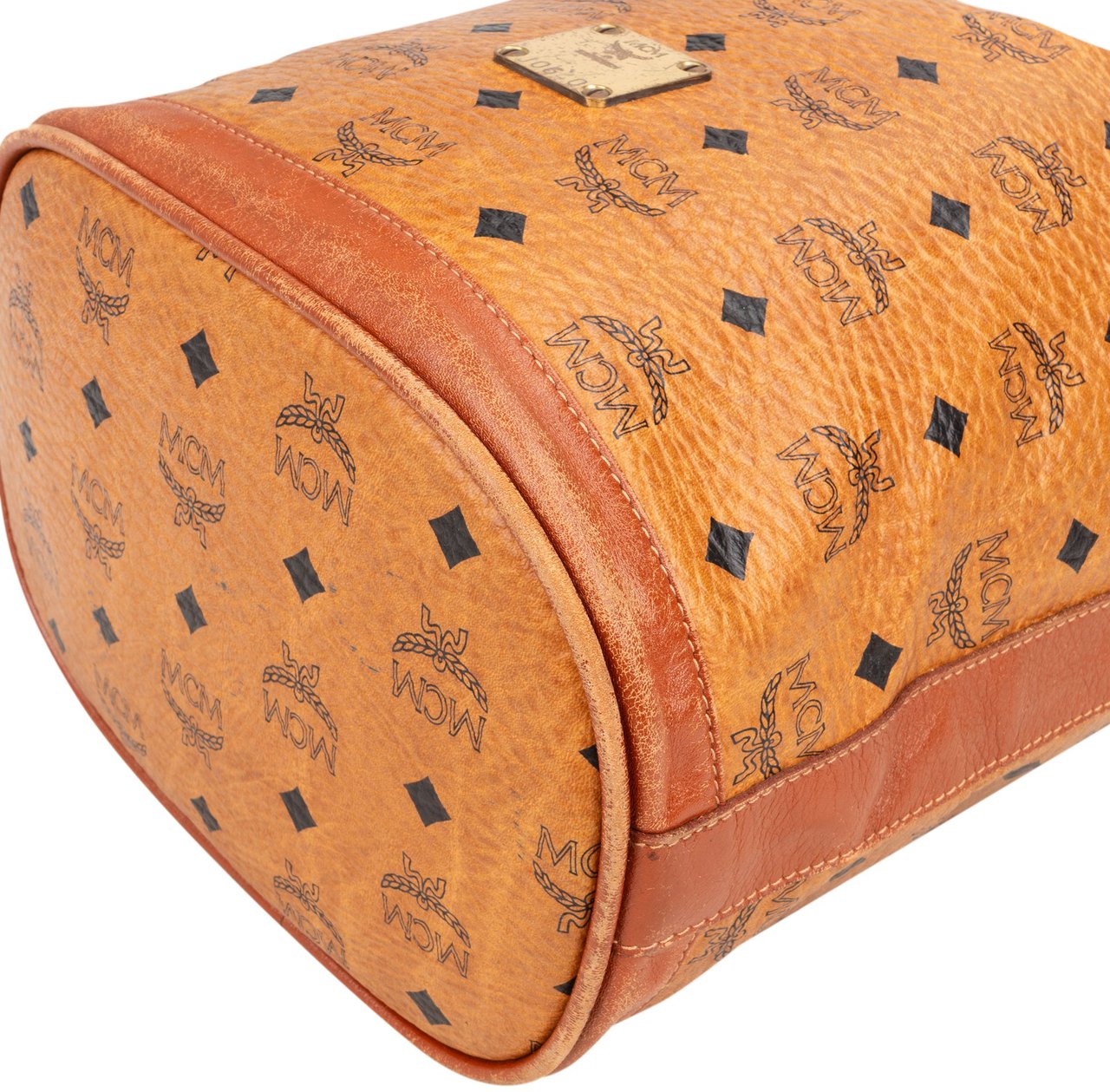 MCM MCM Visetos Monogram Bucket Crossbody Bag Bruin