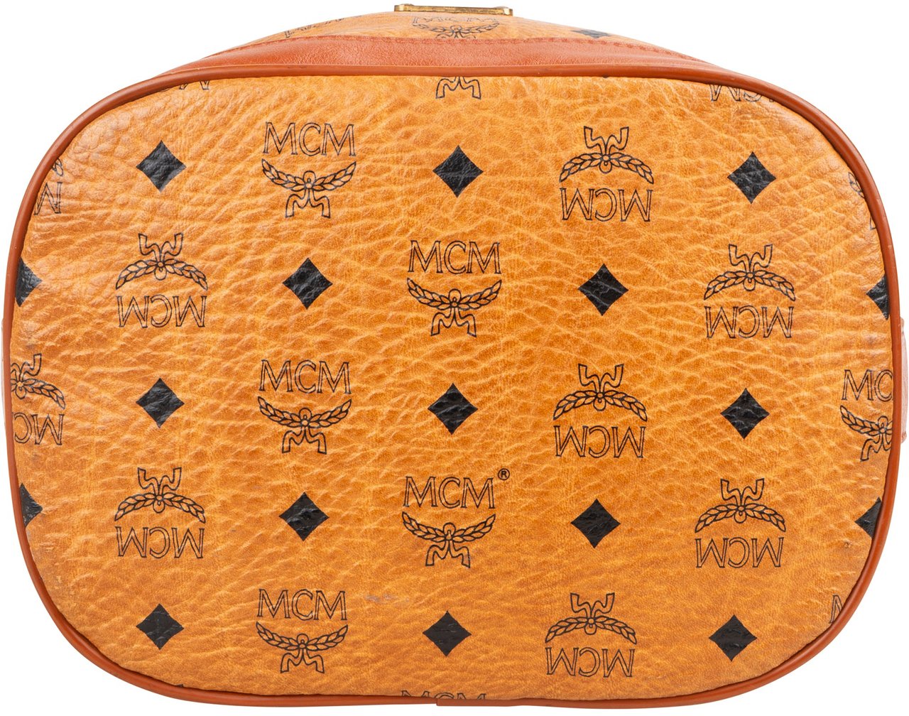 MCM MCM Visetos Monogram Bucket Crossbody Bag Bruin