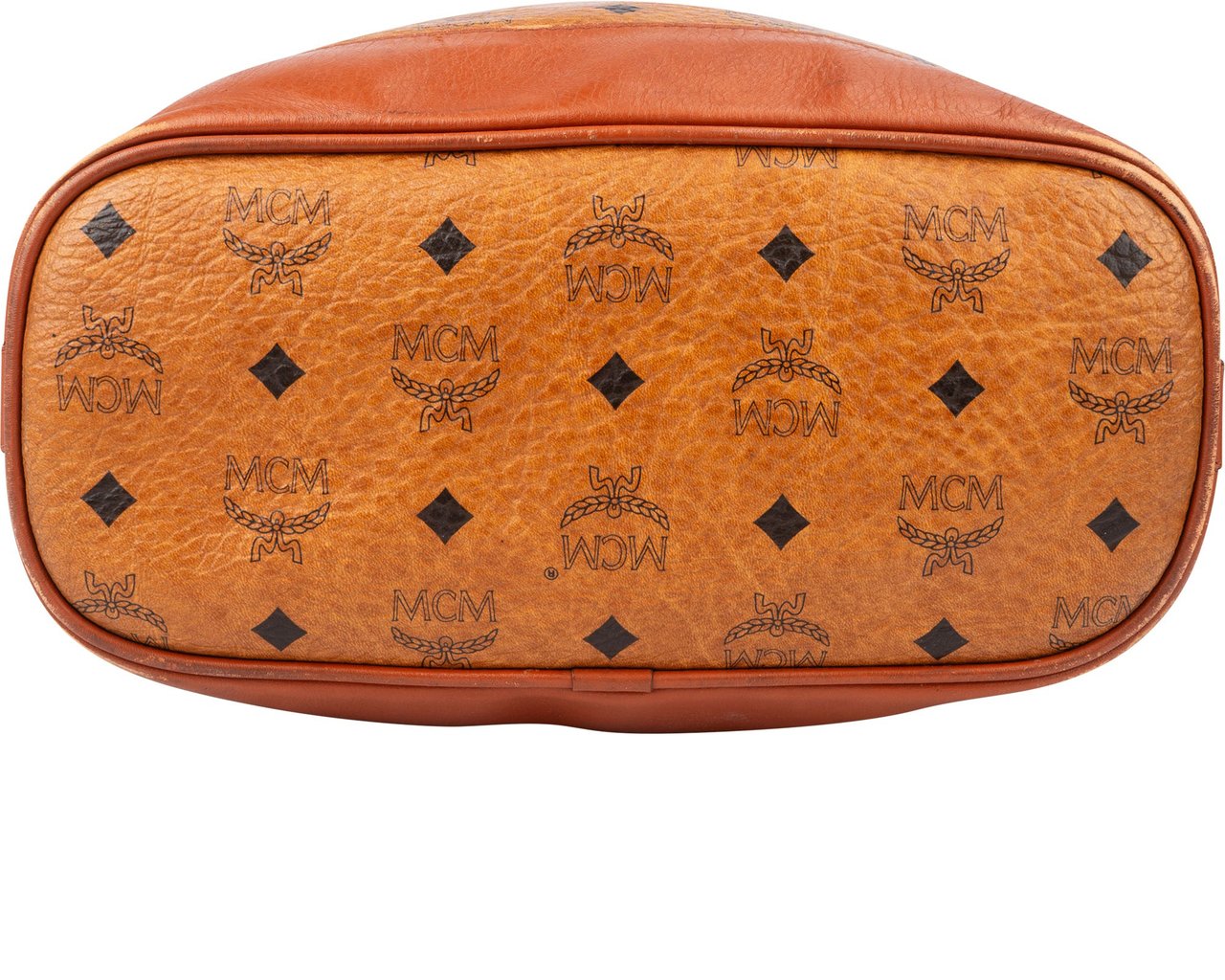 MCM MCM Visetos Monogram Bucket Crossbody Bag Bruin