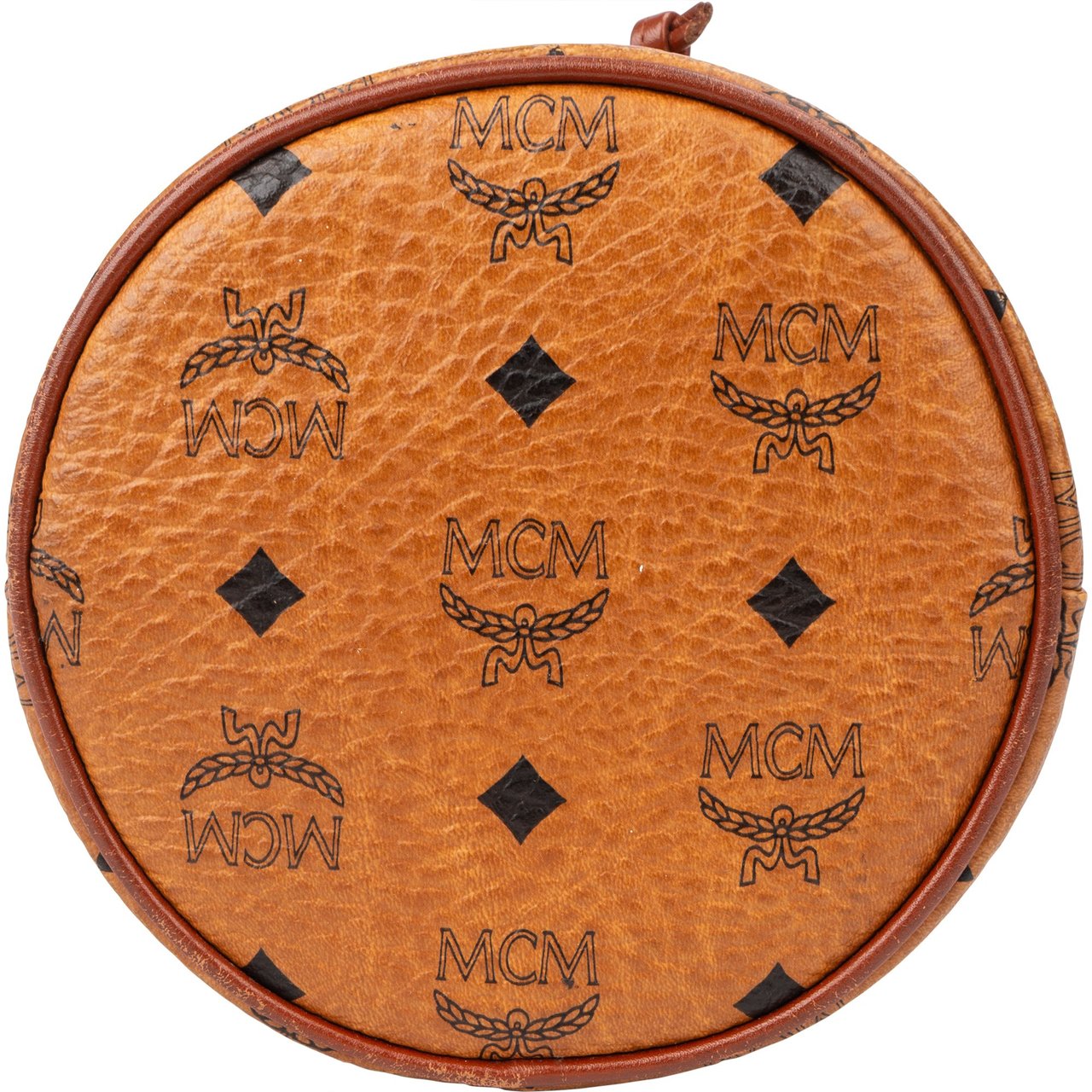 MCM MCM Visetos Monogram Bucket Crossbody Bag Bruin