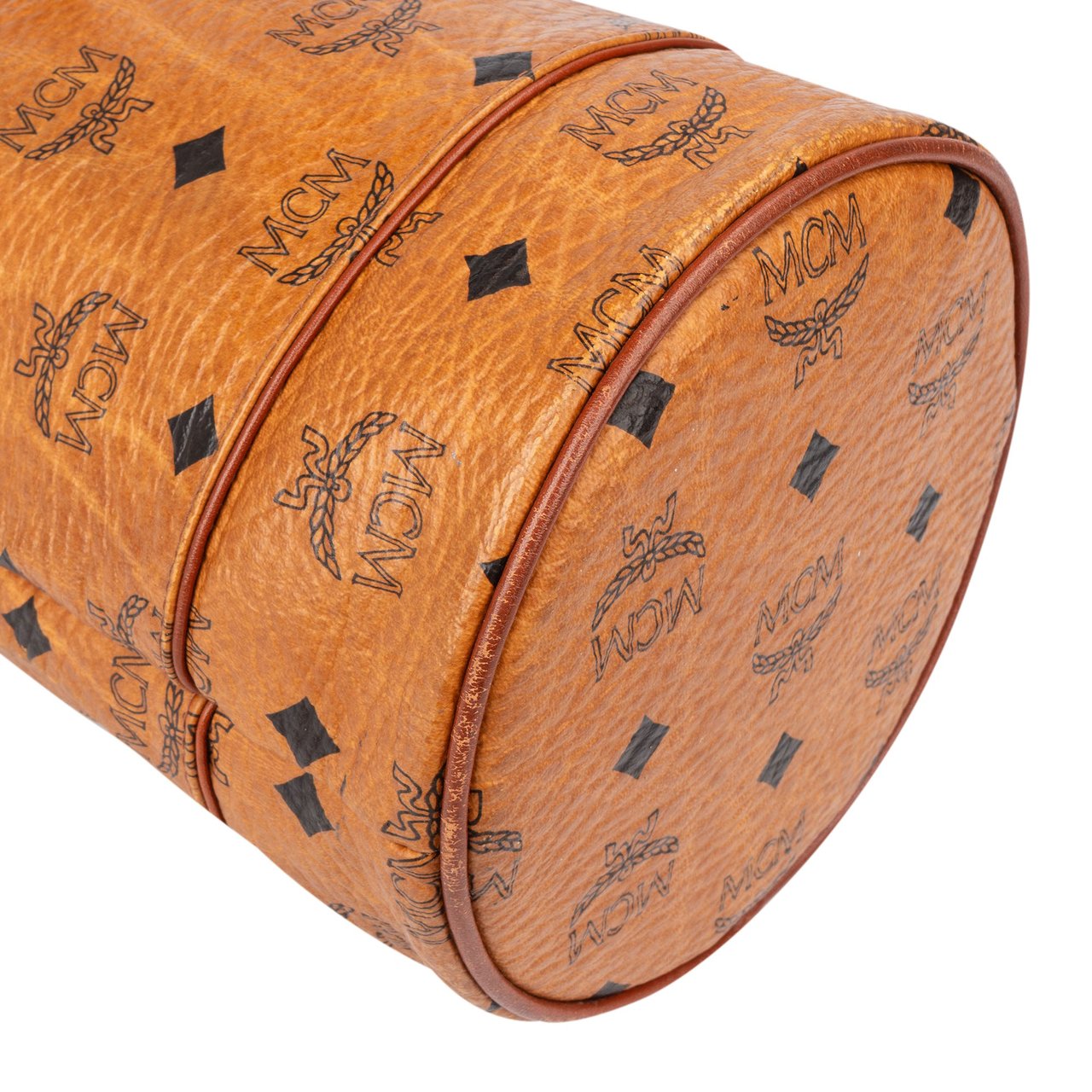 MCM MCM Visetos Monogram Bucket Crossbody Bag Bruin