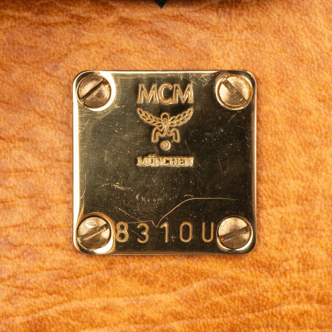 MCM MCM Visetos Monogram Boston Handbag Bruin