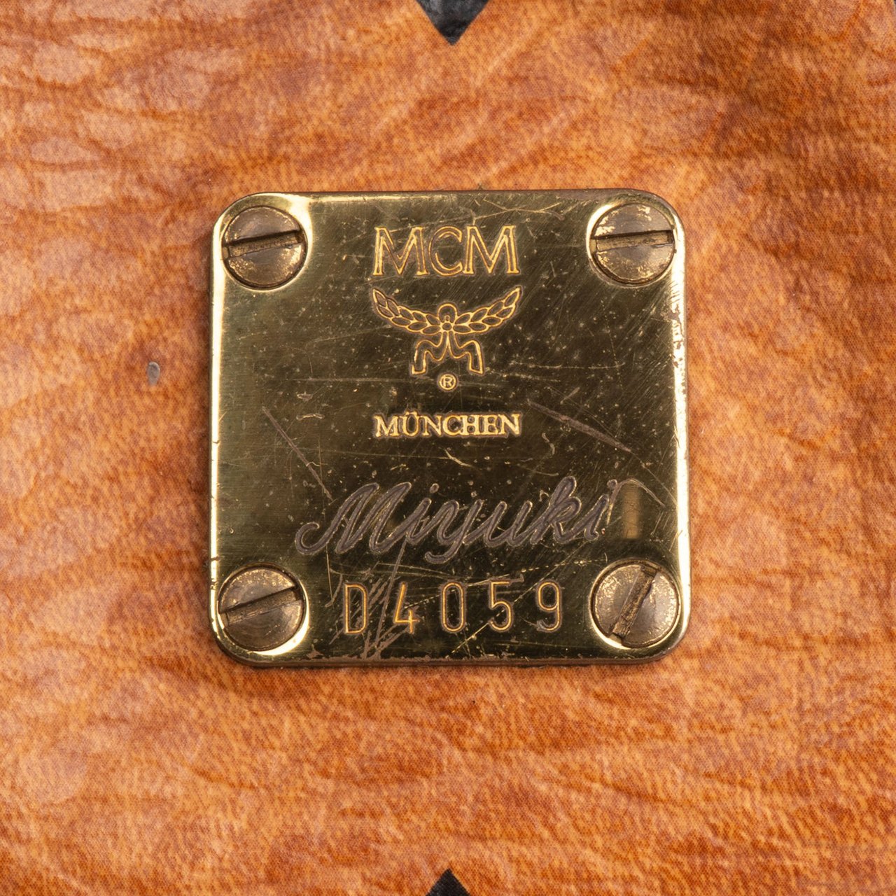 MCM MCM Visetos Monogram Bowling Crossbody Bag Bruin