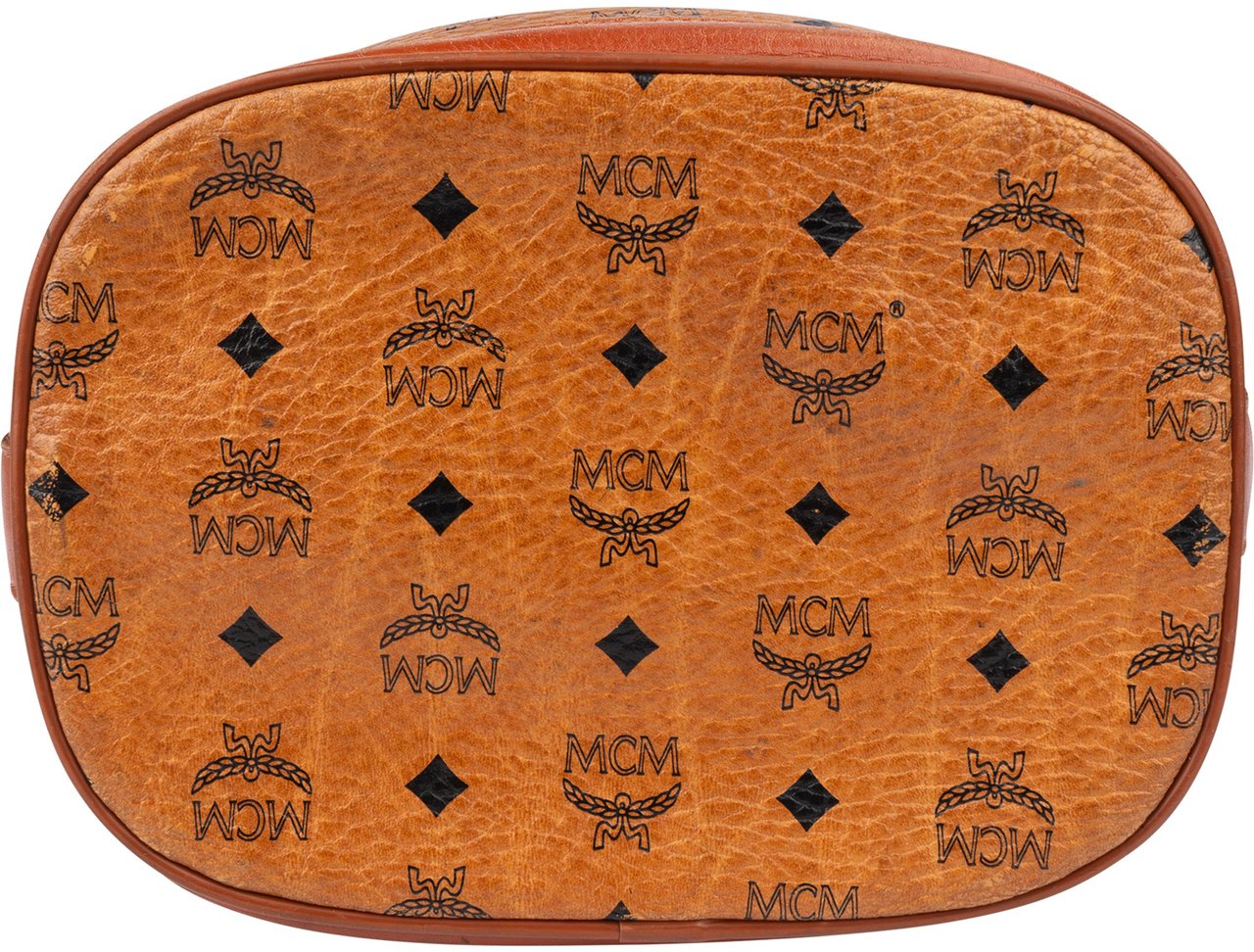 MCM MCM Visetos Monogram Bucket Crossbody Bag Bruin