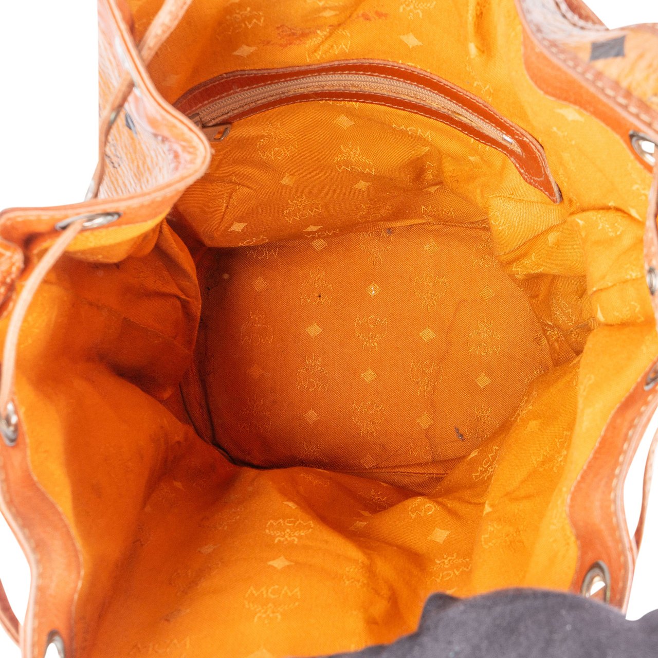 MCM MCM Visetos Monogram Bucket Crossbody Bag Bruin