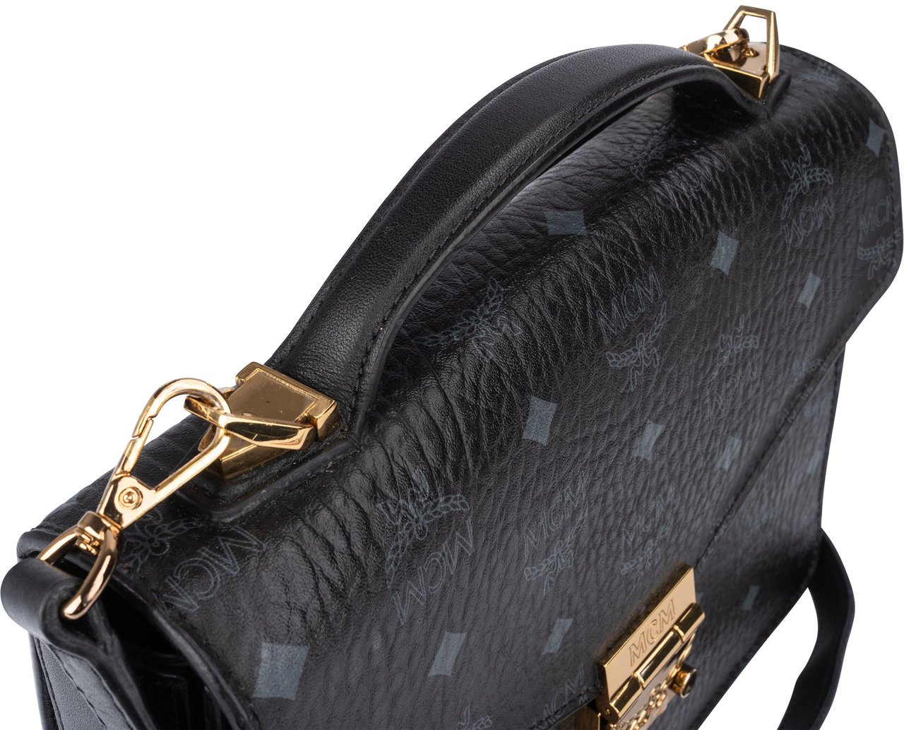 MCM MCM Black Visetos Monogram Patricia Crossbody Bag Zwart