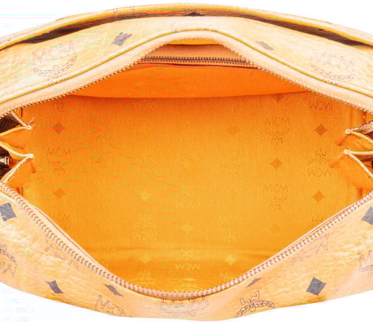 MCM MCM Visetos Monogram Boston Handbag Bruin