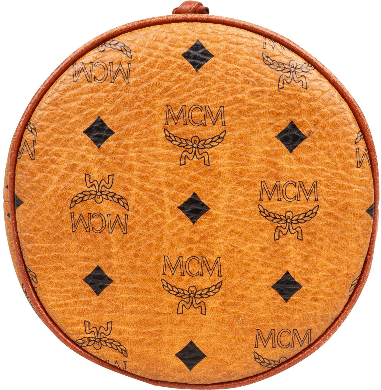 MCM MCM Visetos Monogram Bucket Crossbody Bag Bruin