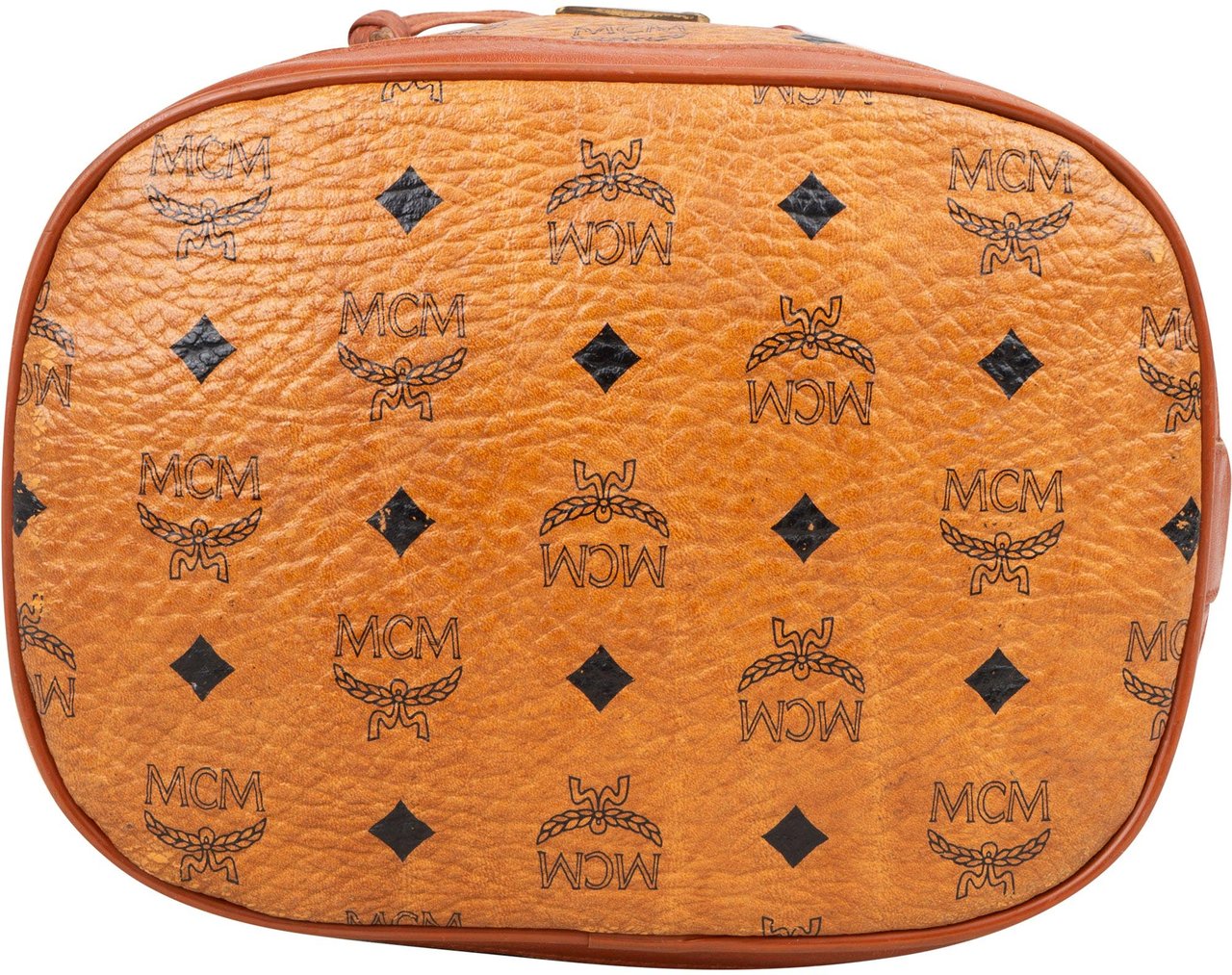 MCM MCM Visetos Monogram Bucket Crossbody Bag Bruin