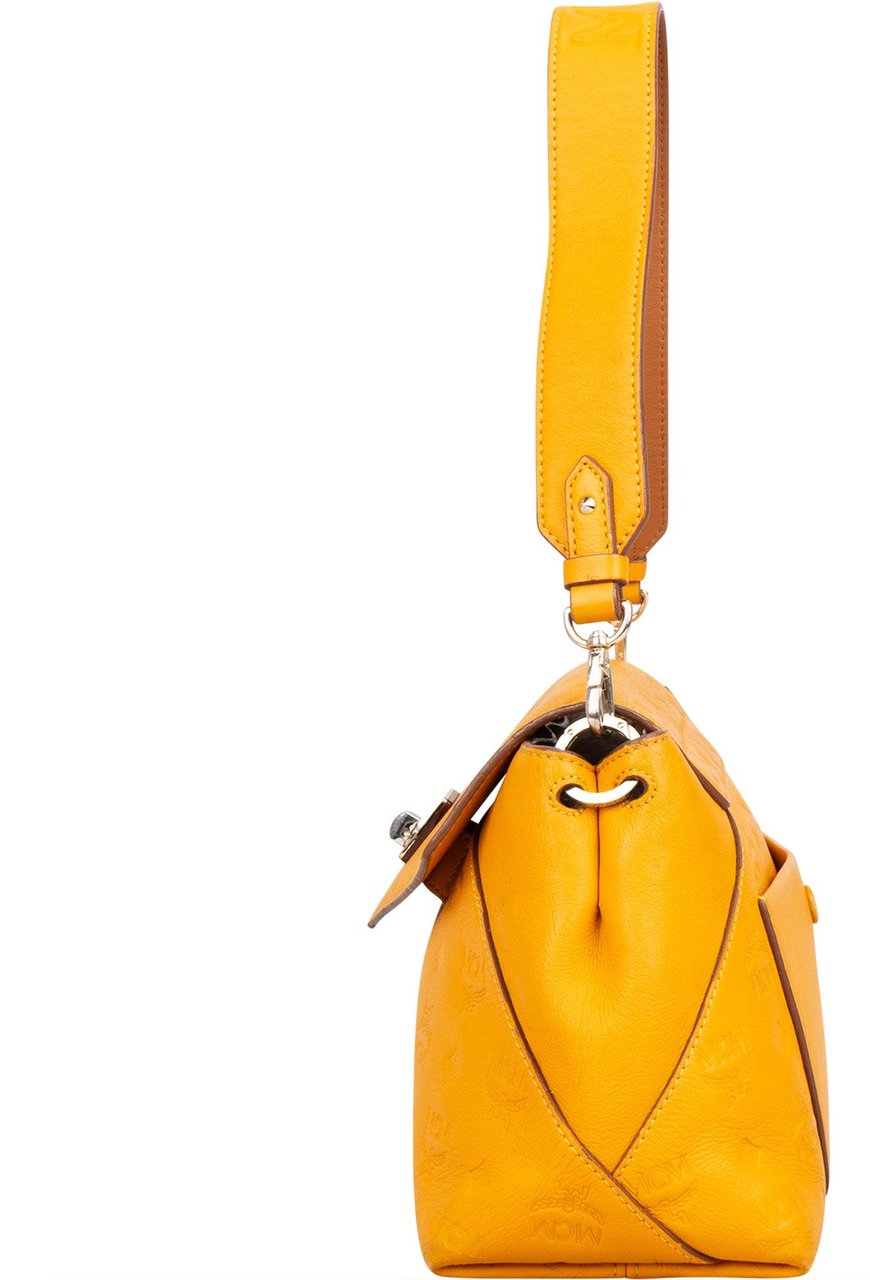 MCM MCM Visetos Monogram Essential Shoulder Bag Geel