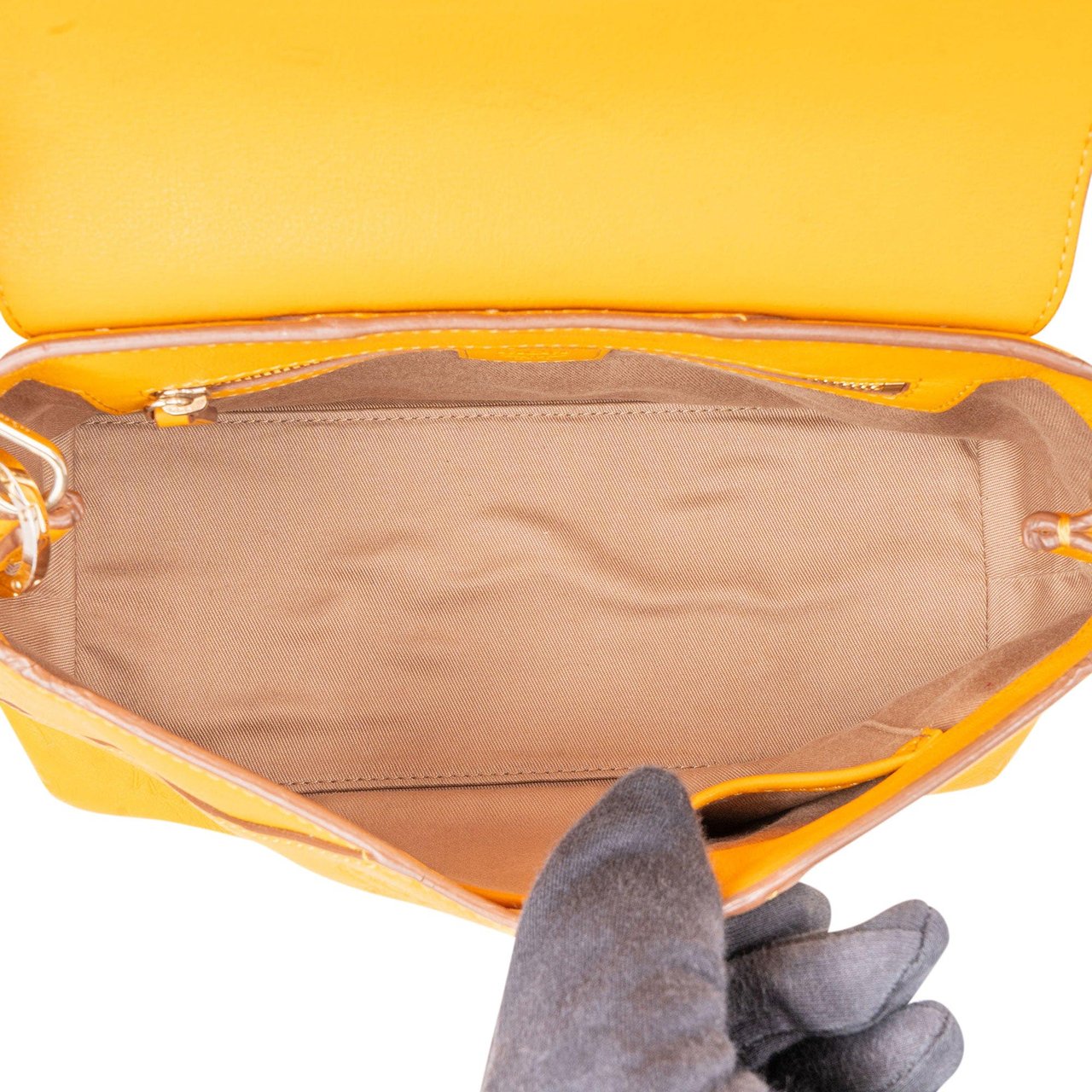 MCM MCM Visetos Monogram Essential Shoulder Bag Geel