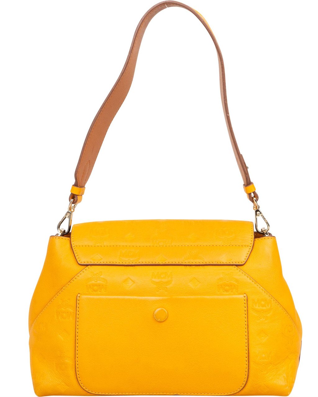 MCM MCM Visetos Monogram Essential Shoulder Bag Geel