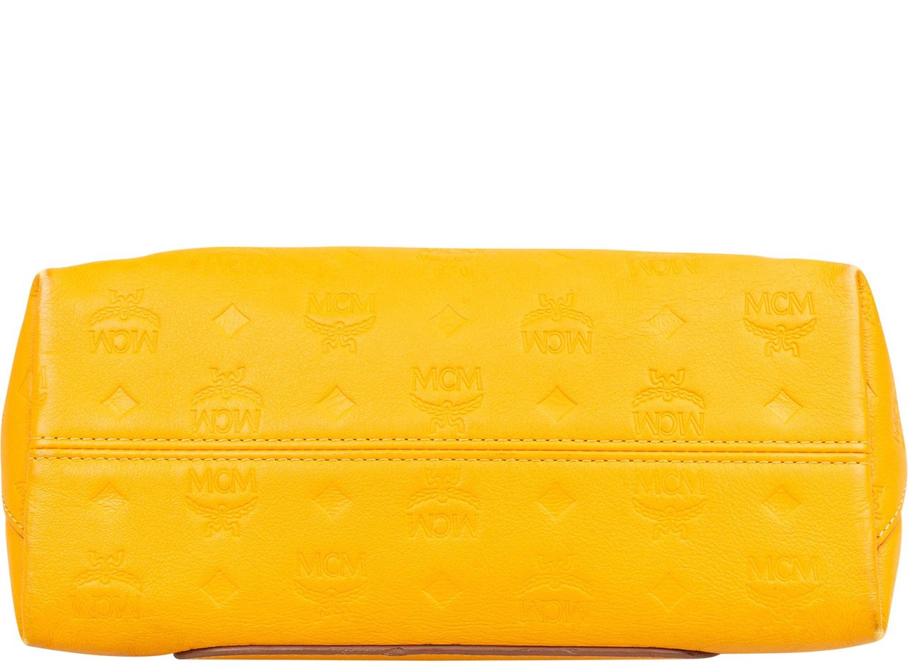 MCM MCM Visetos Monogram Essential Shoulder Bag Geel