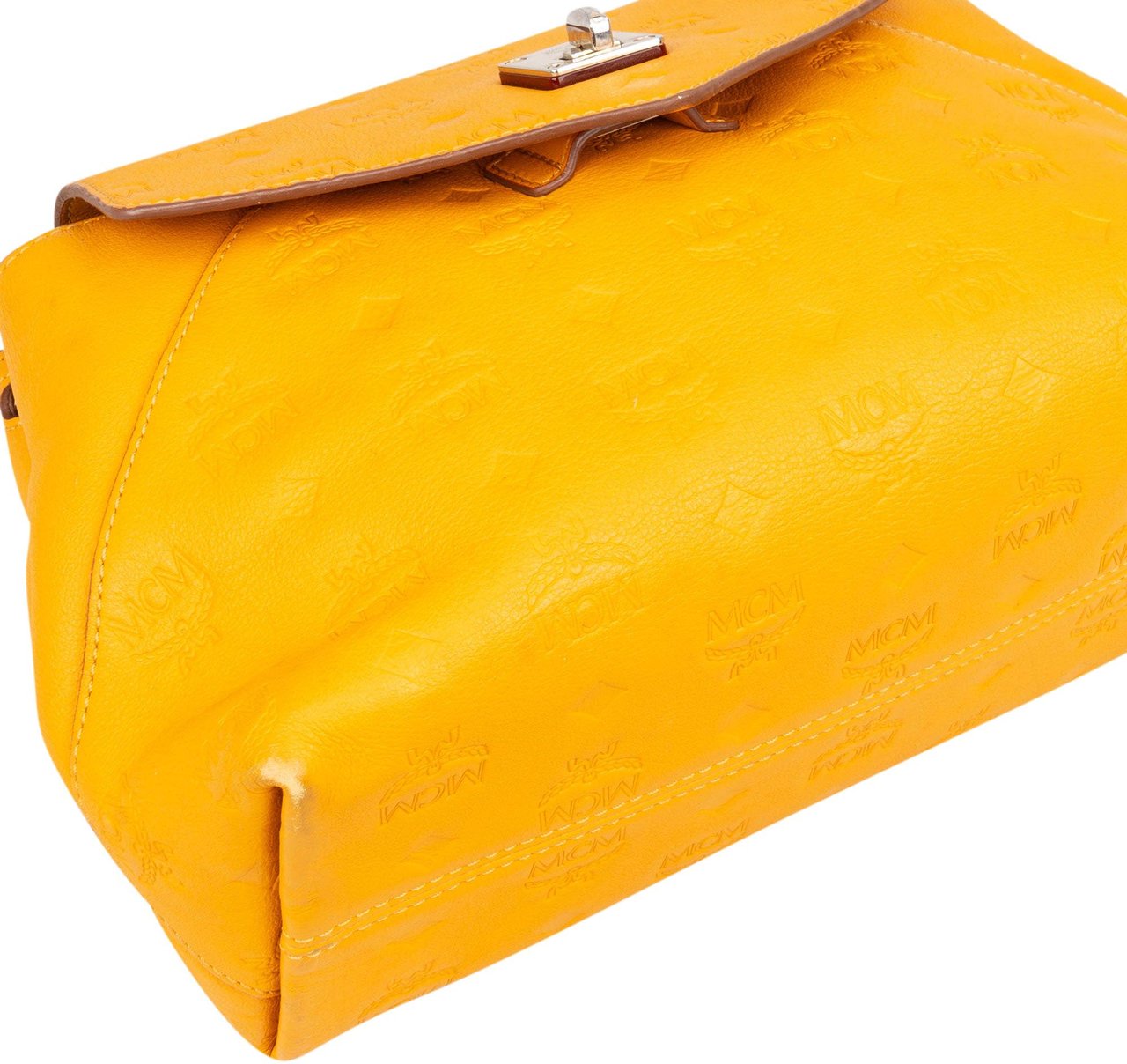 MCM MCM Visetos Monogram Essential Shoulder Bag Geel