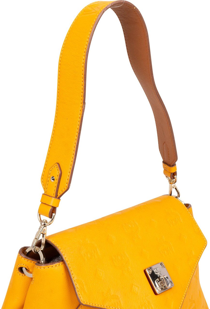 MCM MCM Visetos Monogram Essential Shoulder Bag Geel