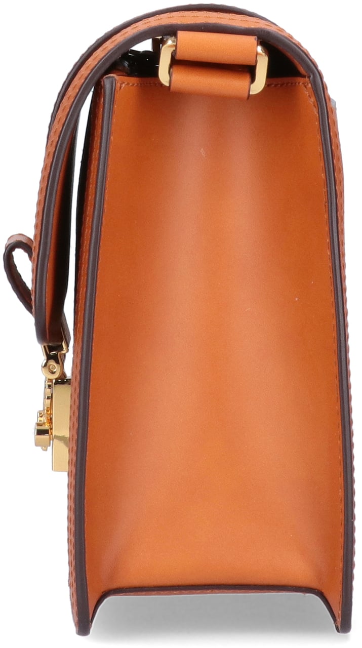 MCM Brown Tracy Visetos Logo Shoulder Bag Bruin