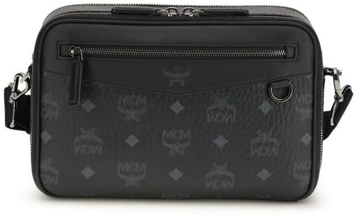 MCM MCM Black Polyethylene Shoulder Bag Zwart