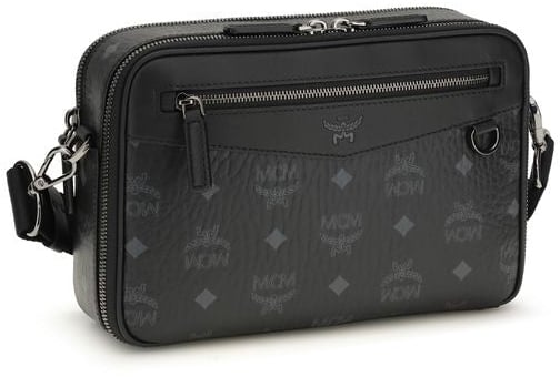 MCM MCM Black Polyethylene Shoulder Bag Zwart