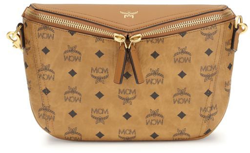 MCM MCM Beige Calf Leather Bos Taurus Shoulder Bag Beige