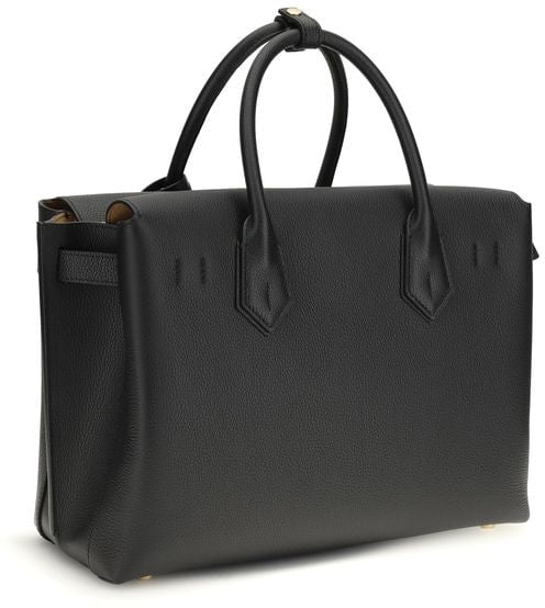 MCM MCM Black Calf Leather Bos Taurus Handbag Zwart