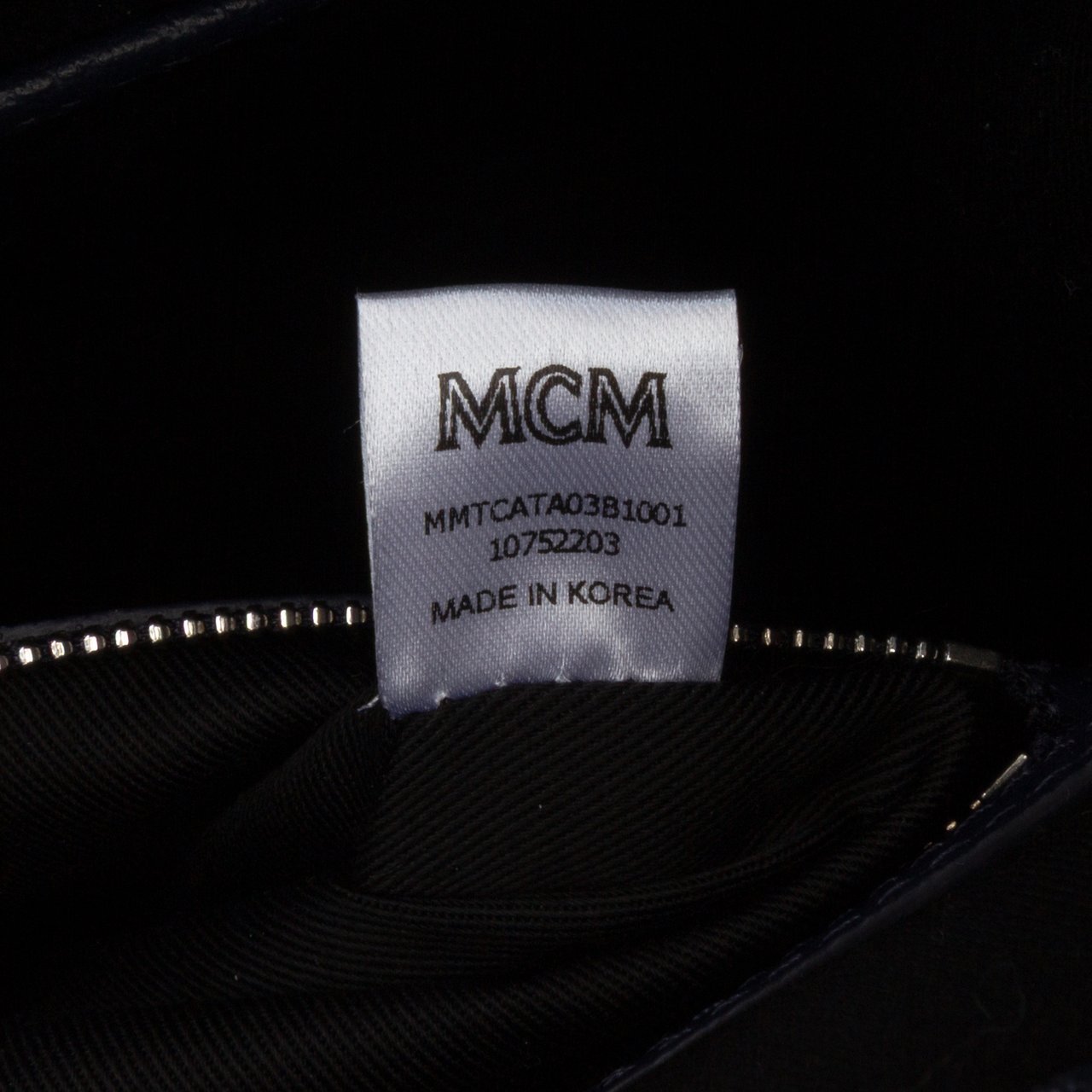 MCM Small Grained Calfskin Camouflage Aren Tote Blauw