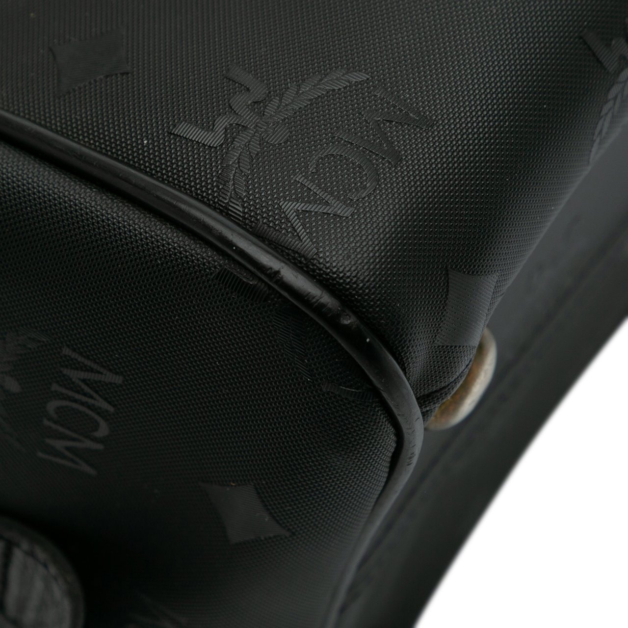MCM Visetos Nylon Boston Bag Zwart