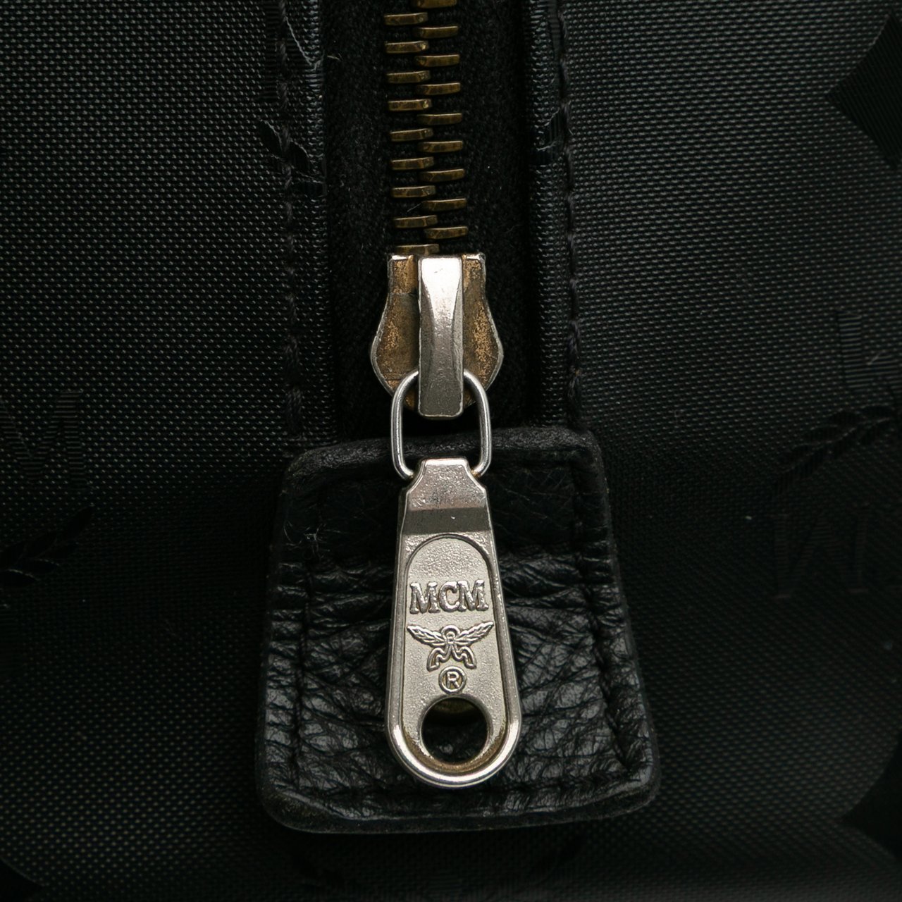 MCM Visetos Nylon Boston Bag Zwart