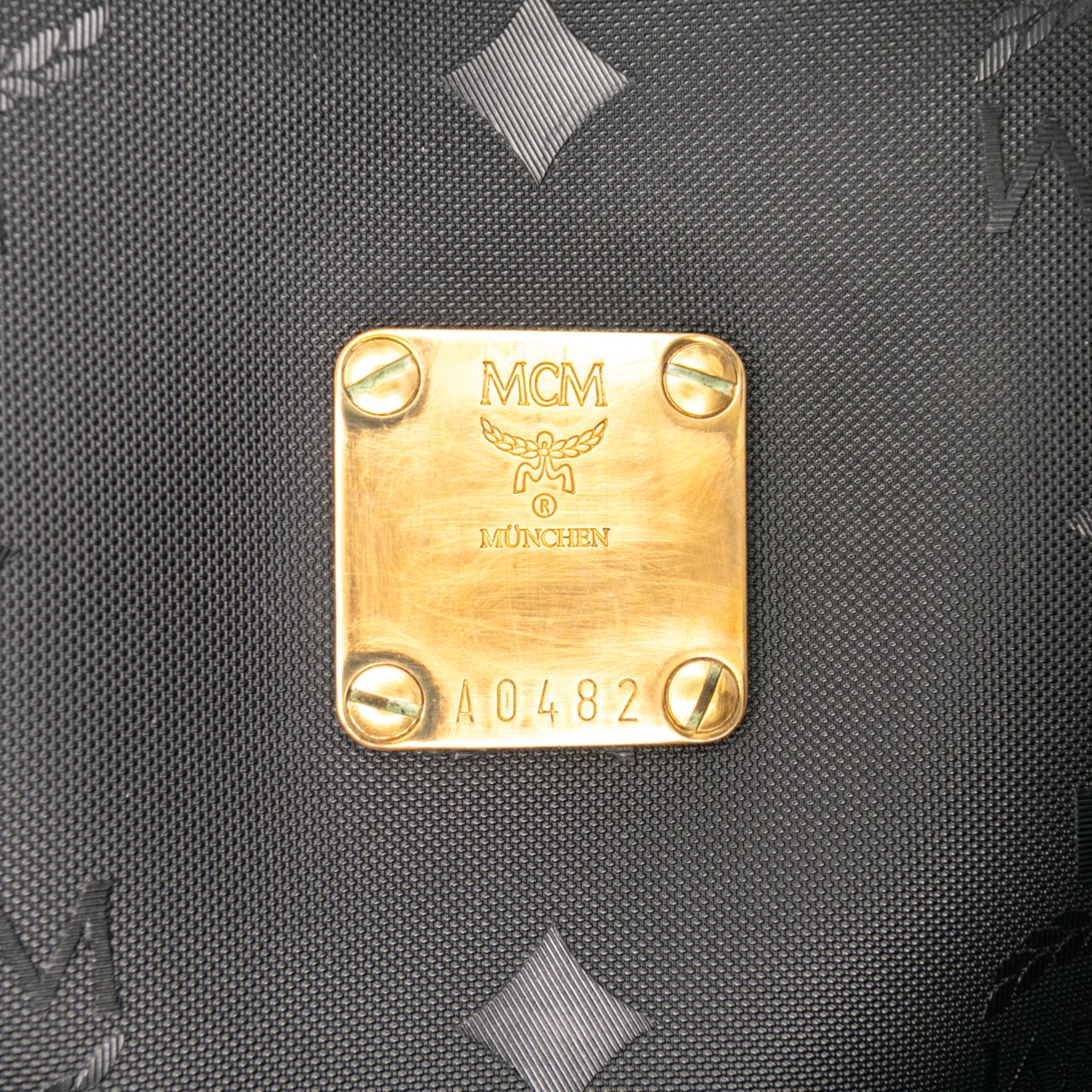 MCM Visetos Nylon Boston Bag Zwart