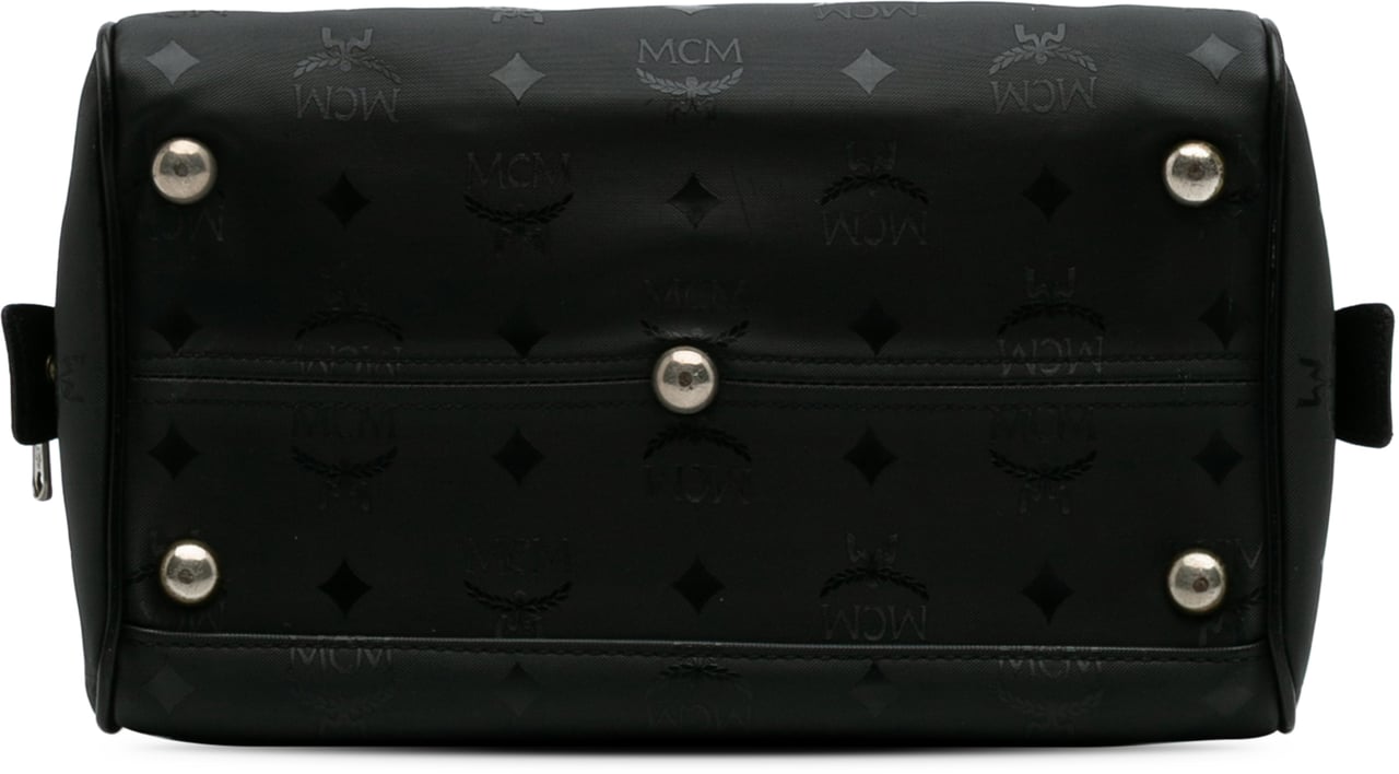 MCM Visetos Nylon Boston Bag Zwart