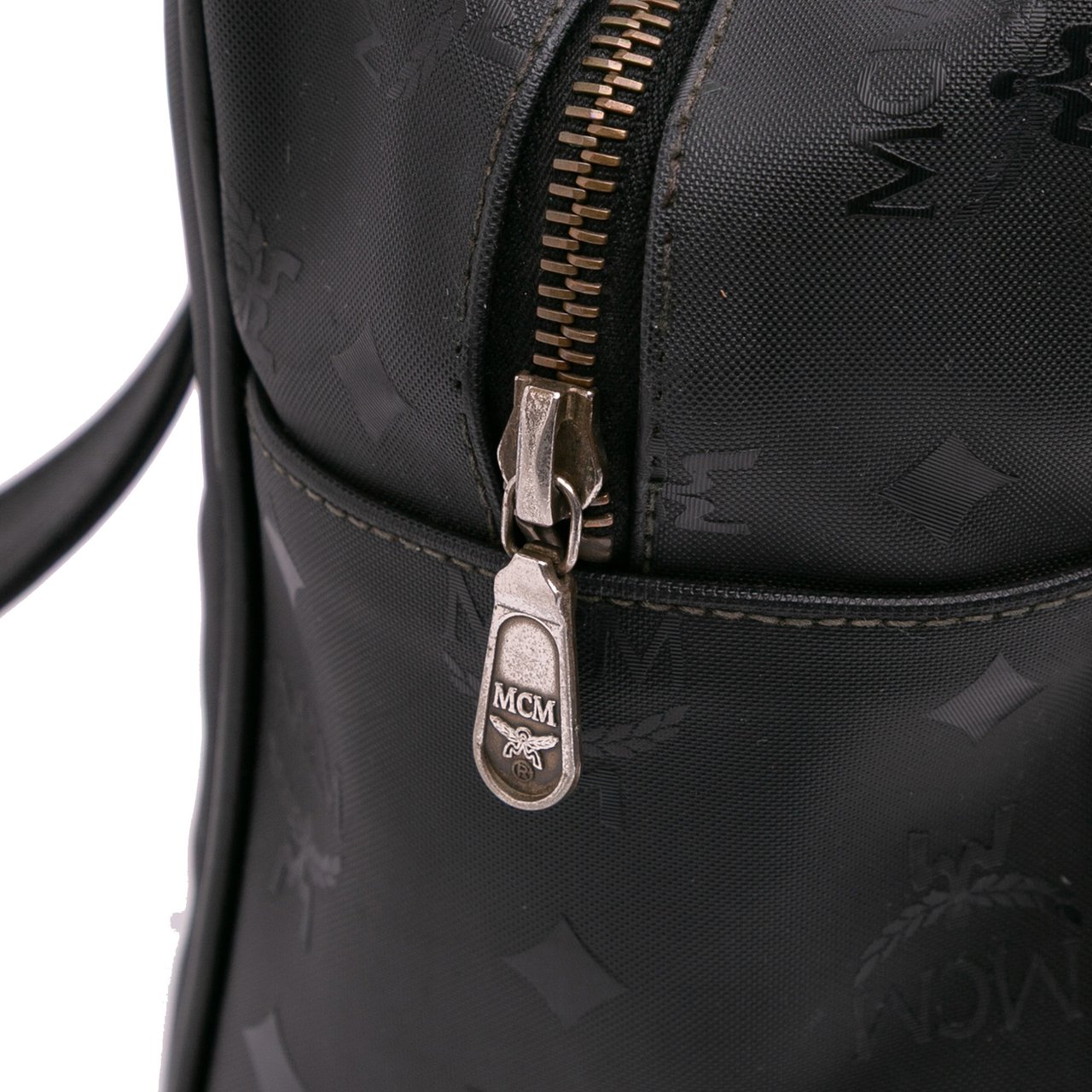 MCM Visetos Nylon Shoulder Bag Zwart