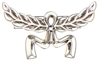 MCM MCM Silver metal Laurel hair clip Zilver