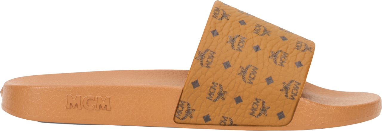 MCM Slippers with logo Oranje
