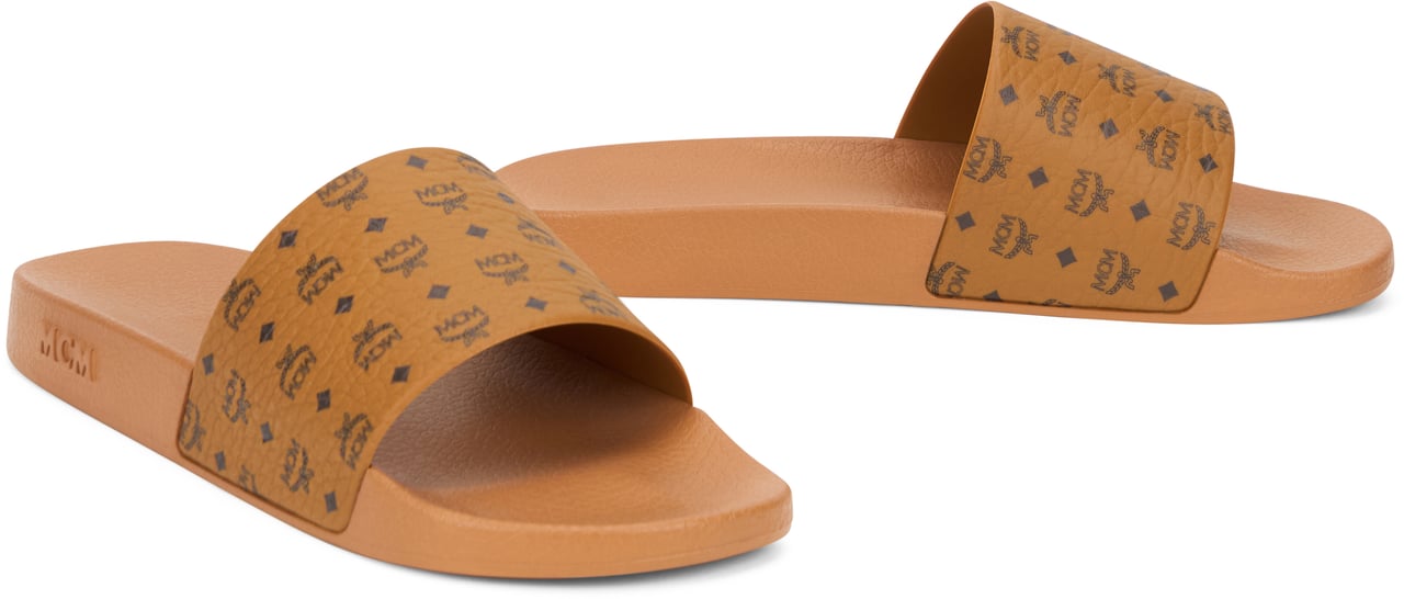 MCM Slippers with logo Oranje