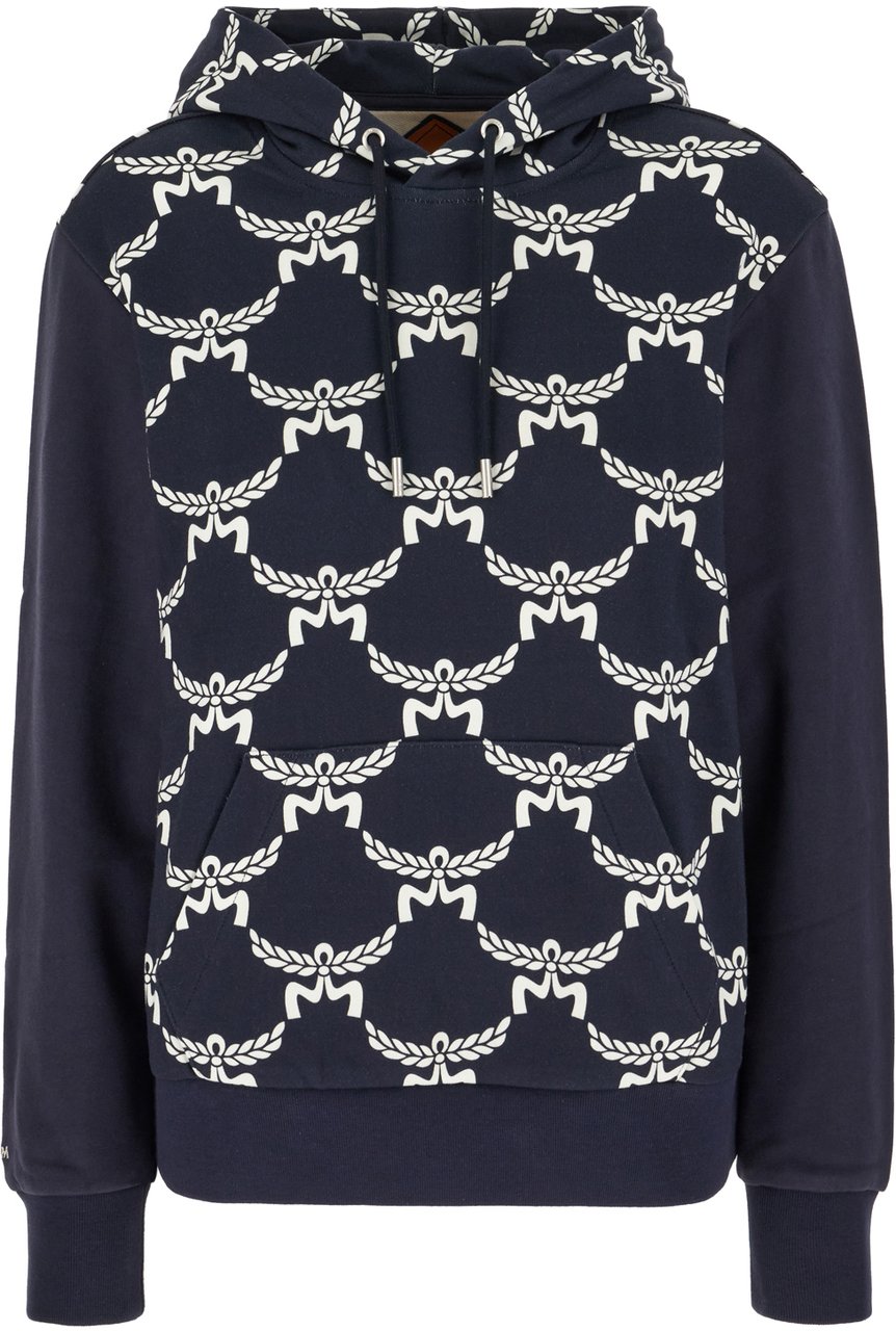 MCM MCM Printed cotton sweatshirt Blauw