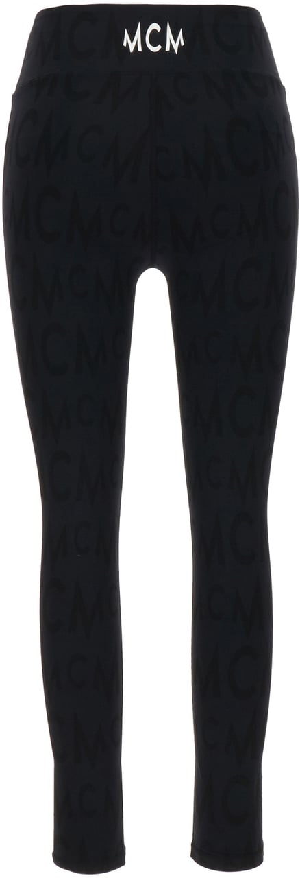 MCM MCM Black stretch nylon leggings Zwart