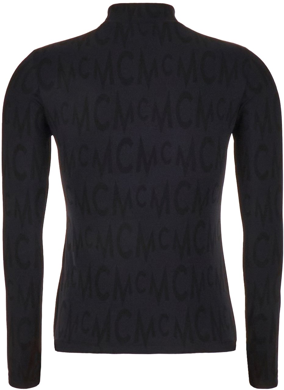 MCM MCM Black stretch nylon top Zwart