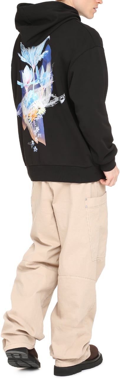 MCM Logo intarsia hoodie Zwart
