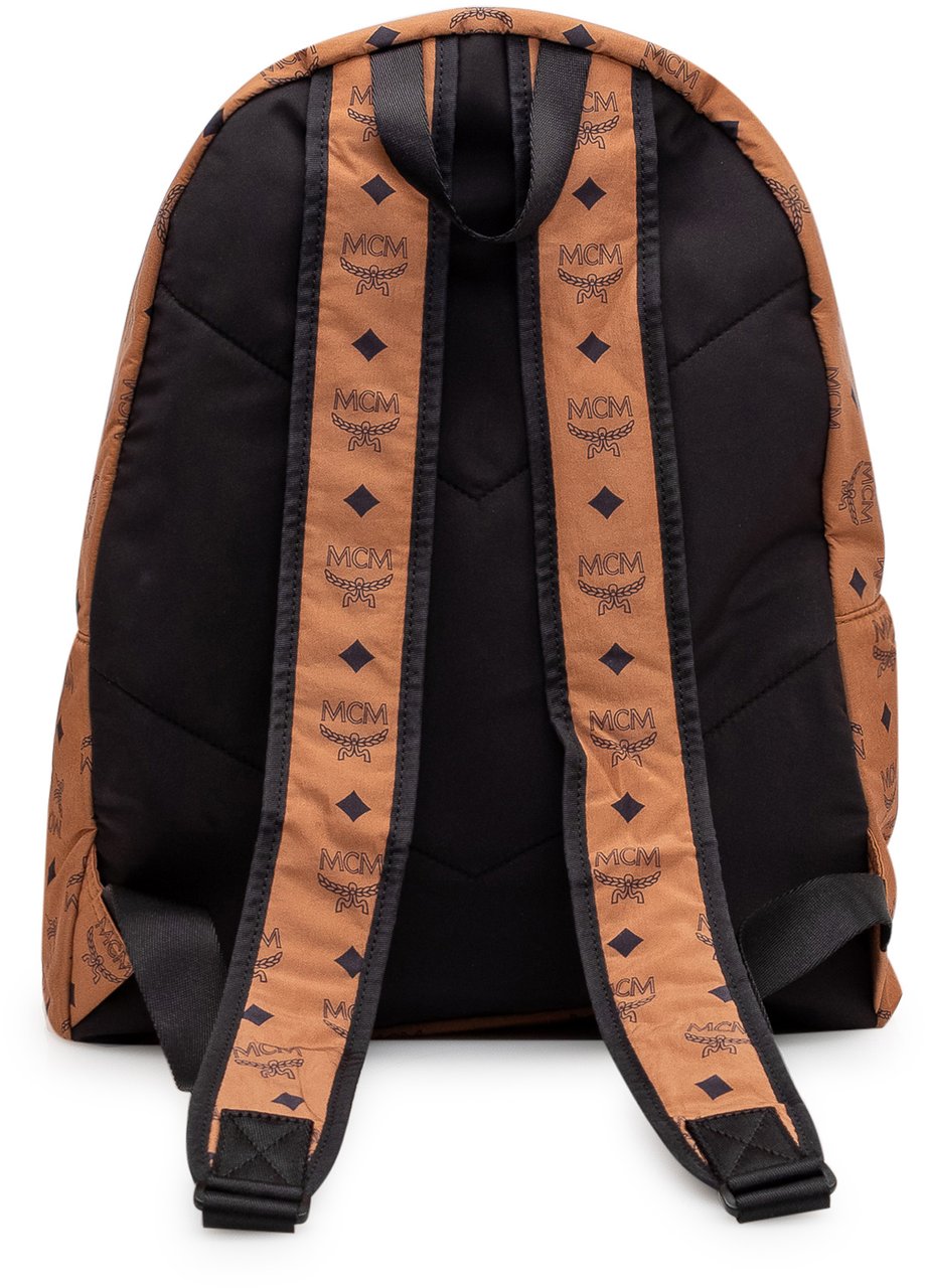 MCM Stark Fabric Backpack Beige