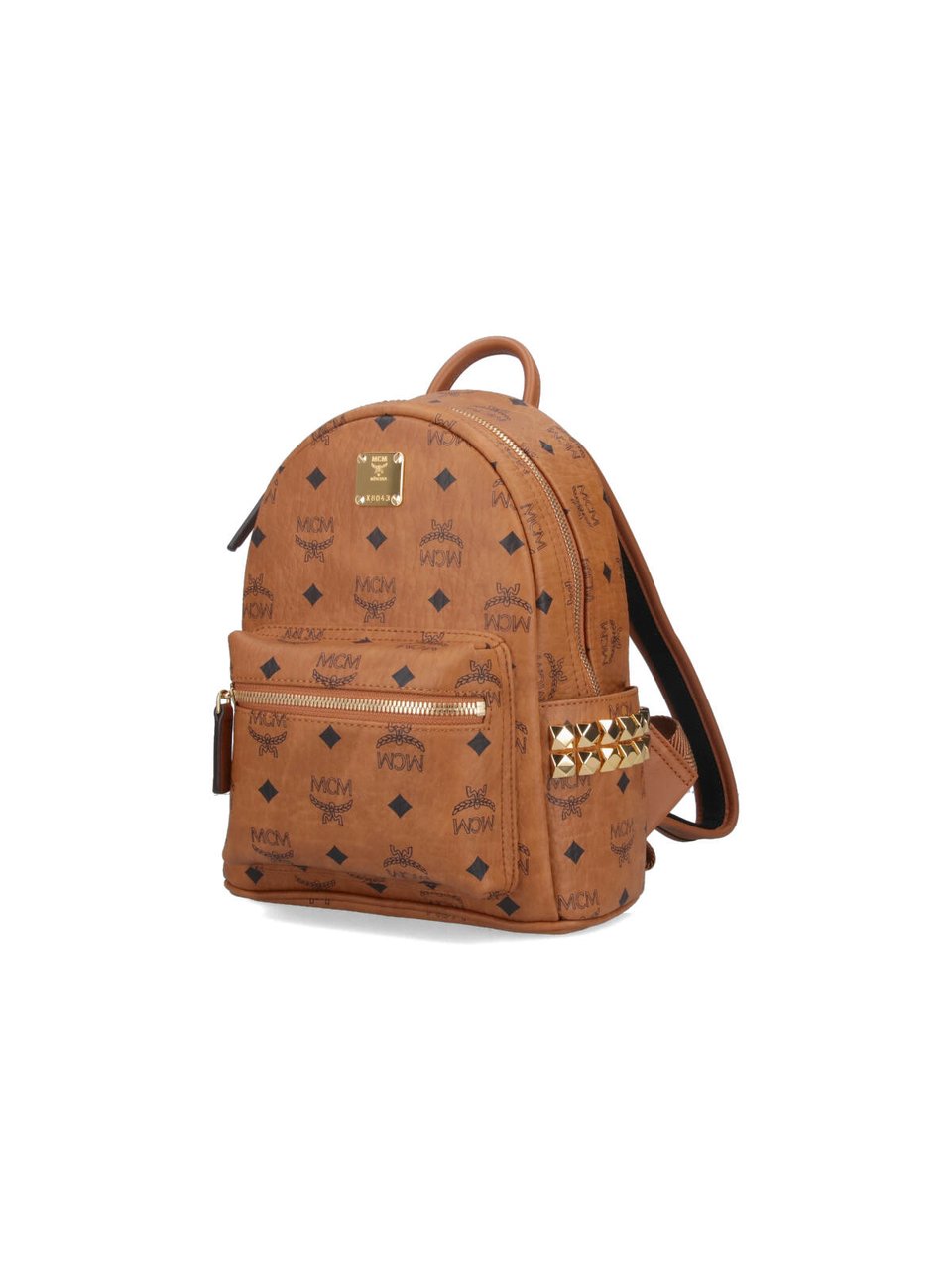 MCM Brown Stark Mini Visetos Backpack Bruin