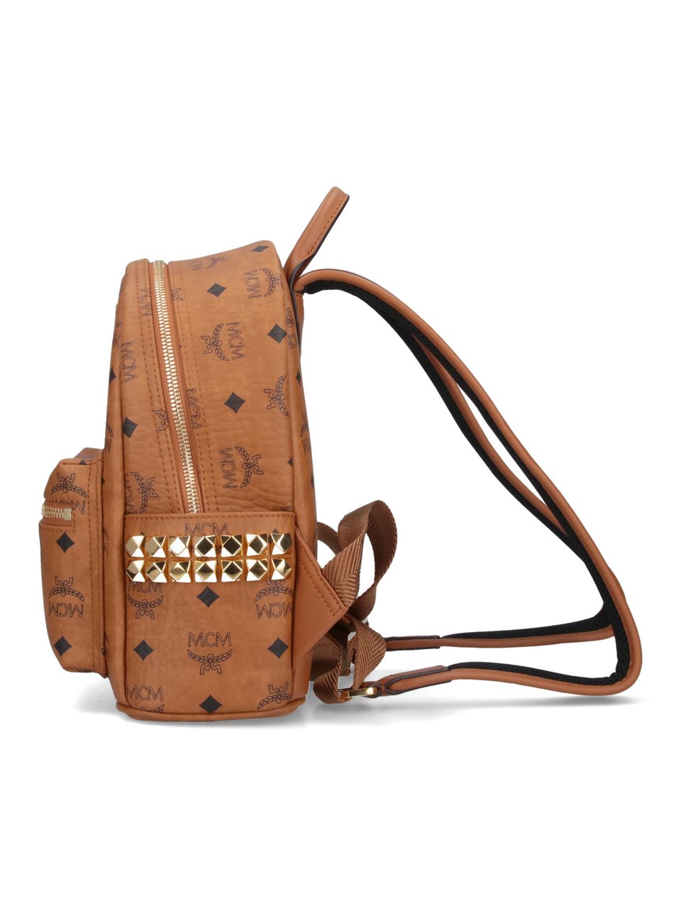 MCM Brown Stark Mini Visetos Backpack Bruin