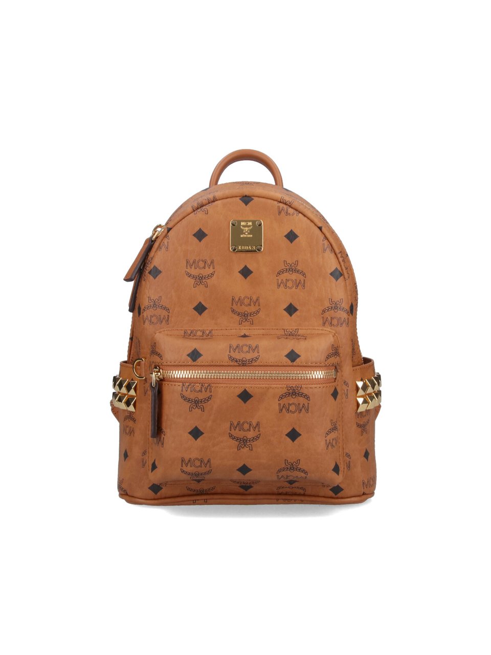 MCM Brown Stark Mini Visetos Backpack Bruin