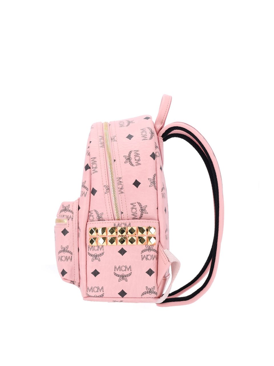 MCM Pink Stark Visetos Monogram Backpack Roze