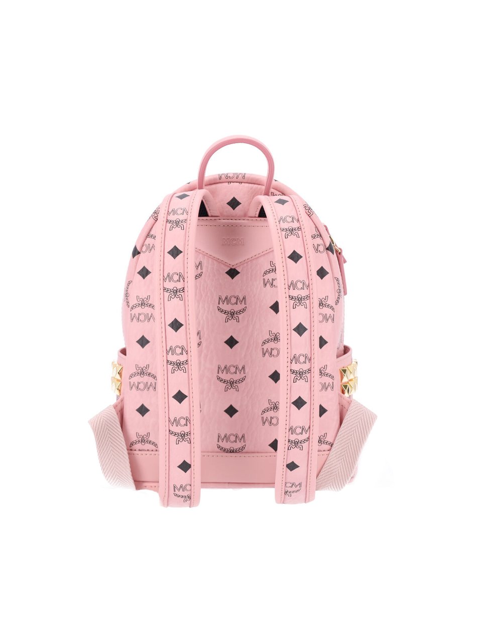 MCM Pink Stark Visetos Monogram Backpack Roze