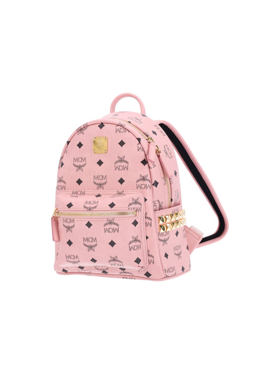 MCM Pink Stark Visetos Monogram Backpack Roze