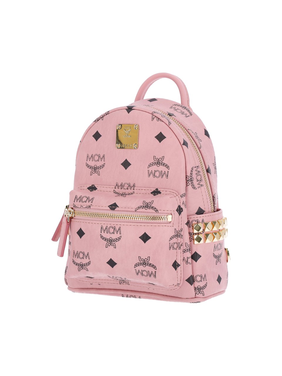 MCM Pink Stark Visetos Monogram Backpack Roze