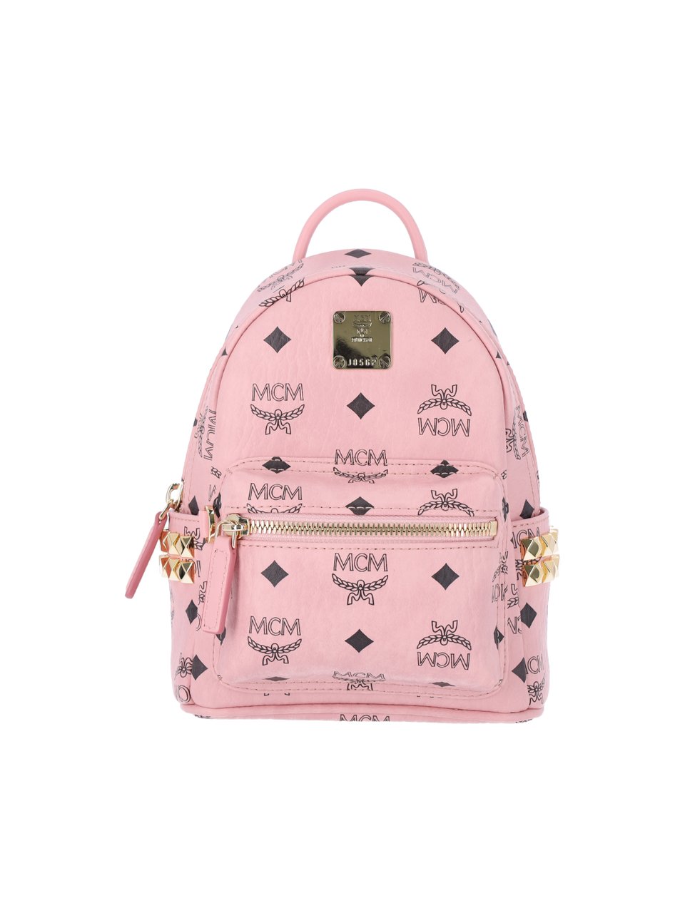MCM Pink Stark Visetos Monogram Backpack Roze